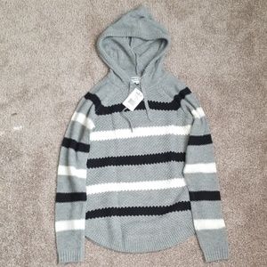 NWT Striped hooded sweatshirt